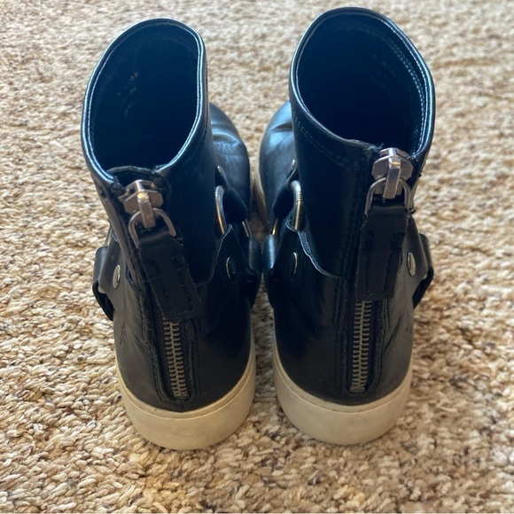 Frye Lena Harness Bootie Black Leather Size 8 - Picture 3 of 8